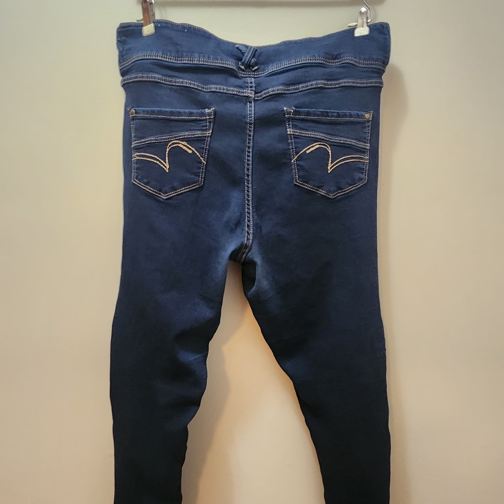 Rue 21 Dark Blue Women's High Waist Jeggings with Back Pocket Stitching